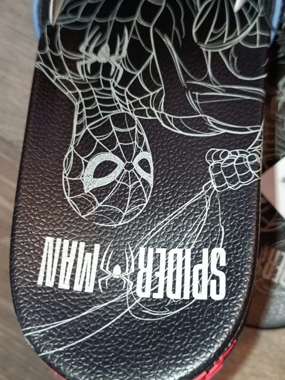Marvel Spider-Man Red, Black & Blue Mens Slide Sandals 11 New
